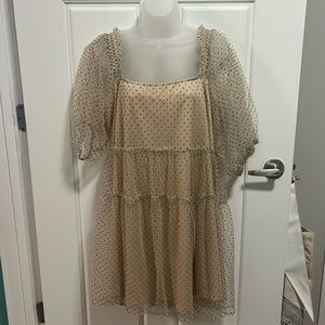 Arula Baby Doll Croquette-esque Polka Dot Dress